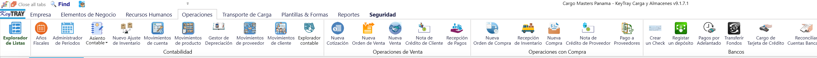 La pestaña Operaciones