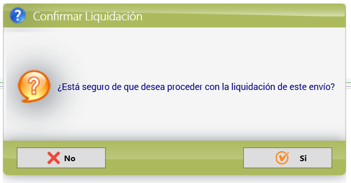 Confirmar la liquidación