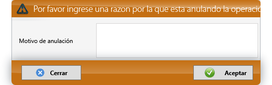 El motivo de la anulación