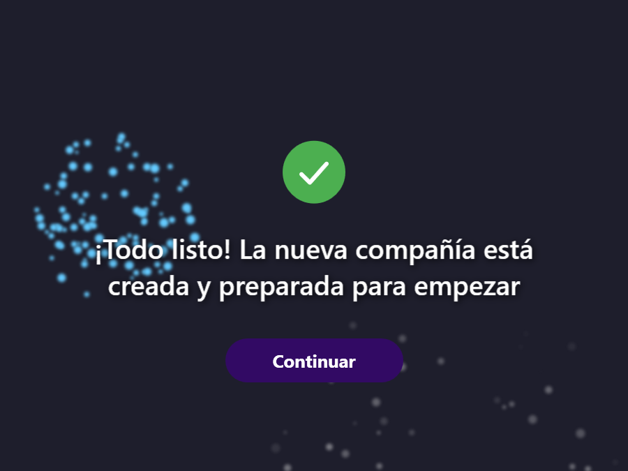 La compañía creada y lista para empezar