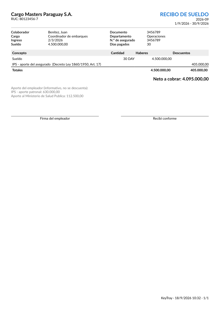 Recibo de sueldo