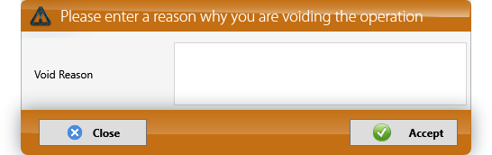The reason for the void
