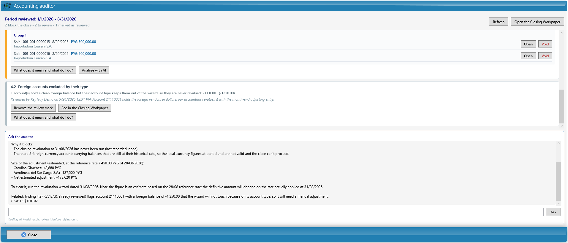 Ask the auditor