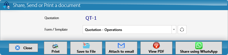Save & Print: the quote format