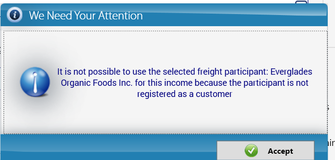 An income needs a customer