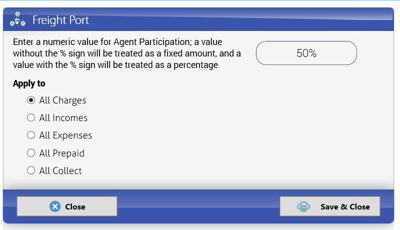 Set Agent Participation