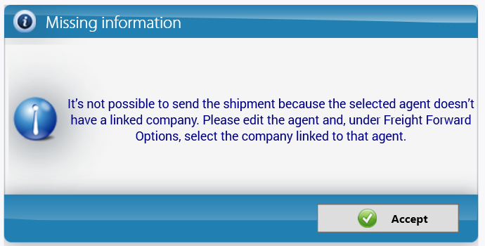 Send to Agent needs a linked company