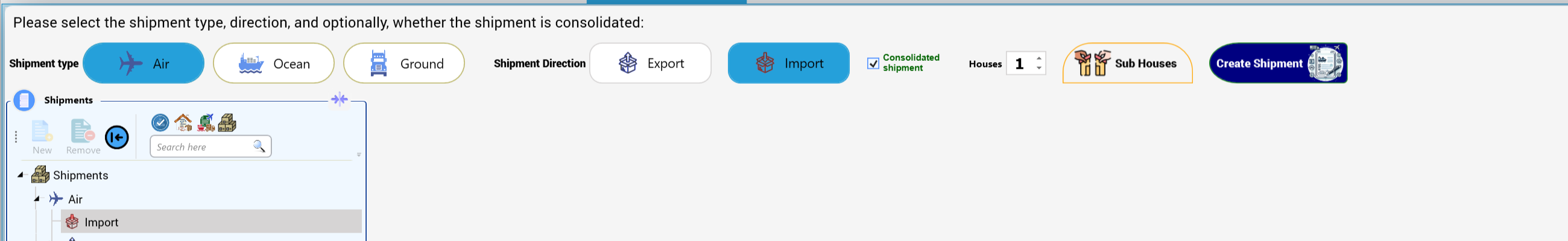 New air import