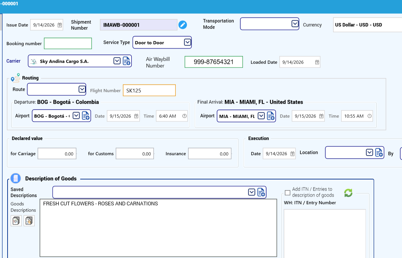 Import master general information
