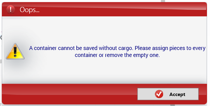 A container needs cargo