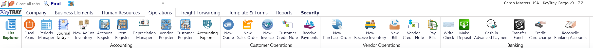 Operations tab
