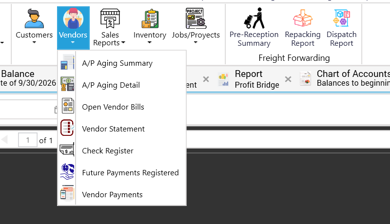 Vendor reports