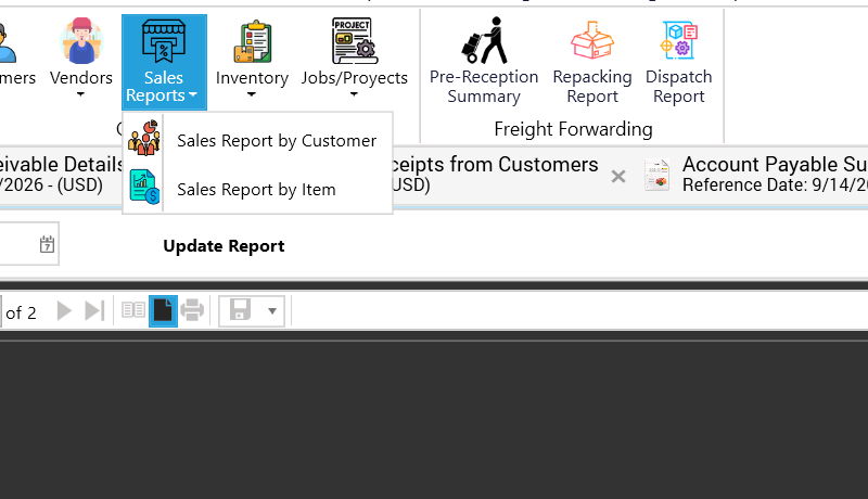 Sales reports