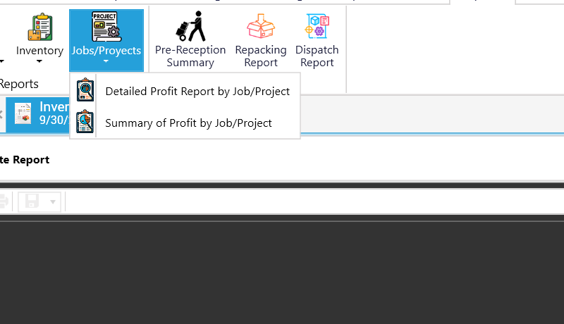 Jobs/Projects reports