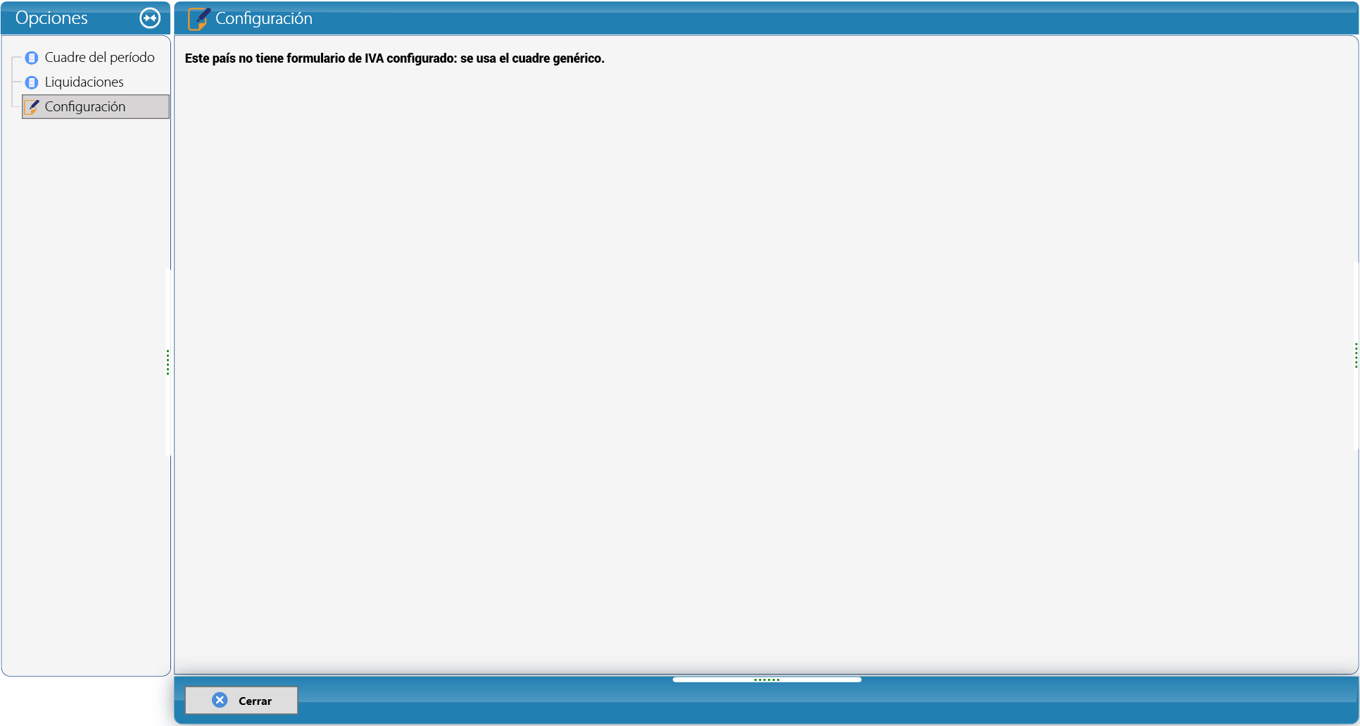 Configuración del cuadre de IVA en Cargo Masters Uruguay