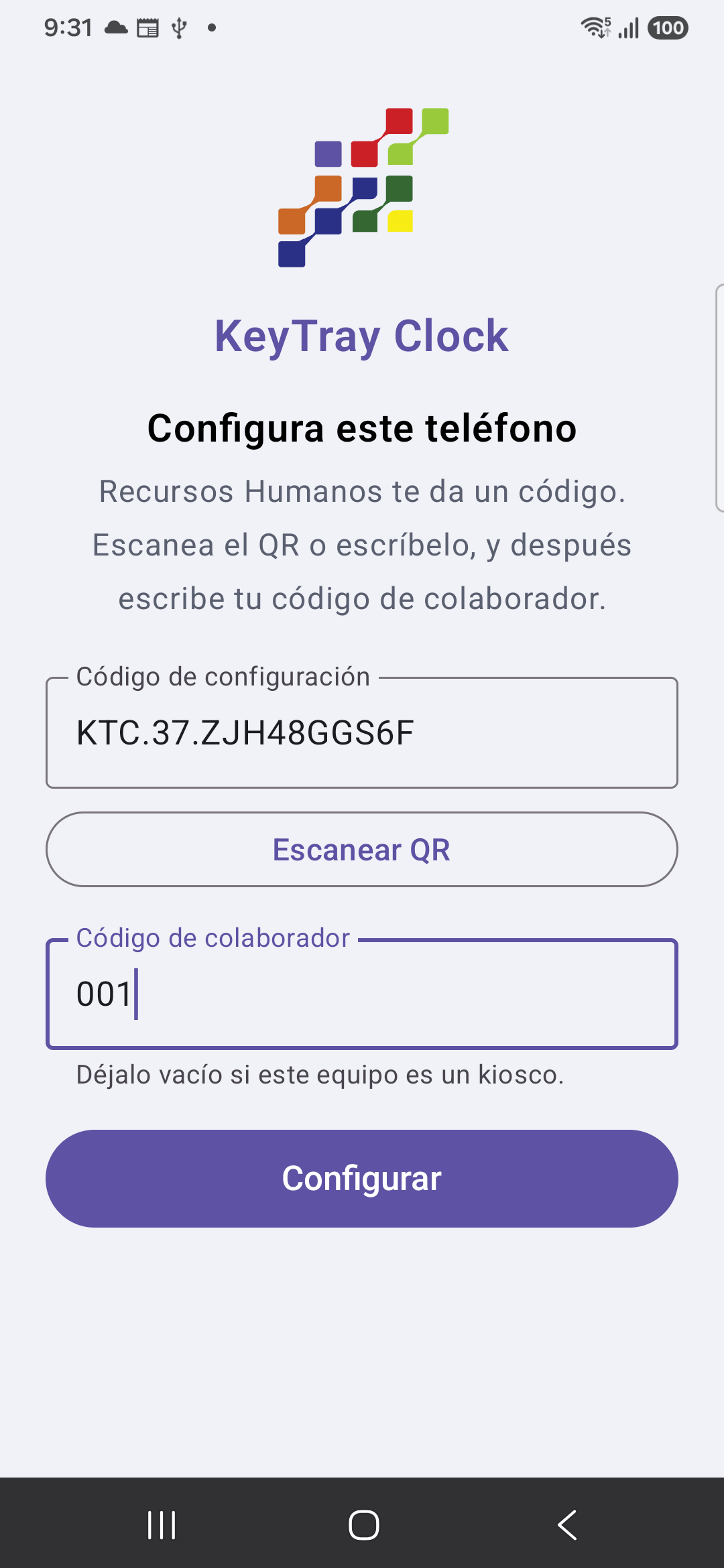 Configurar el teléfono