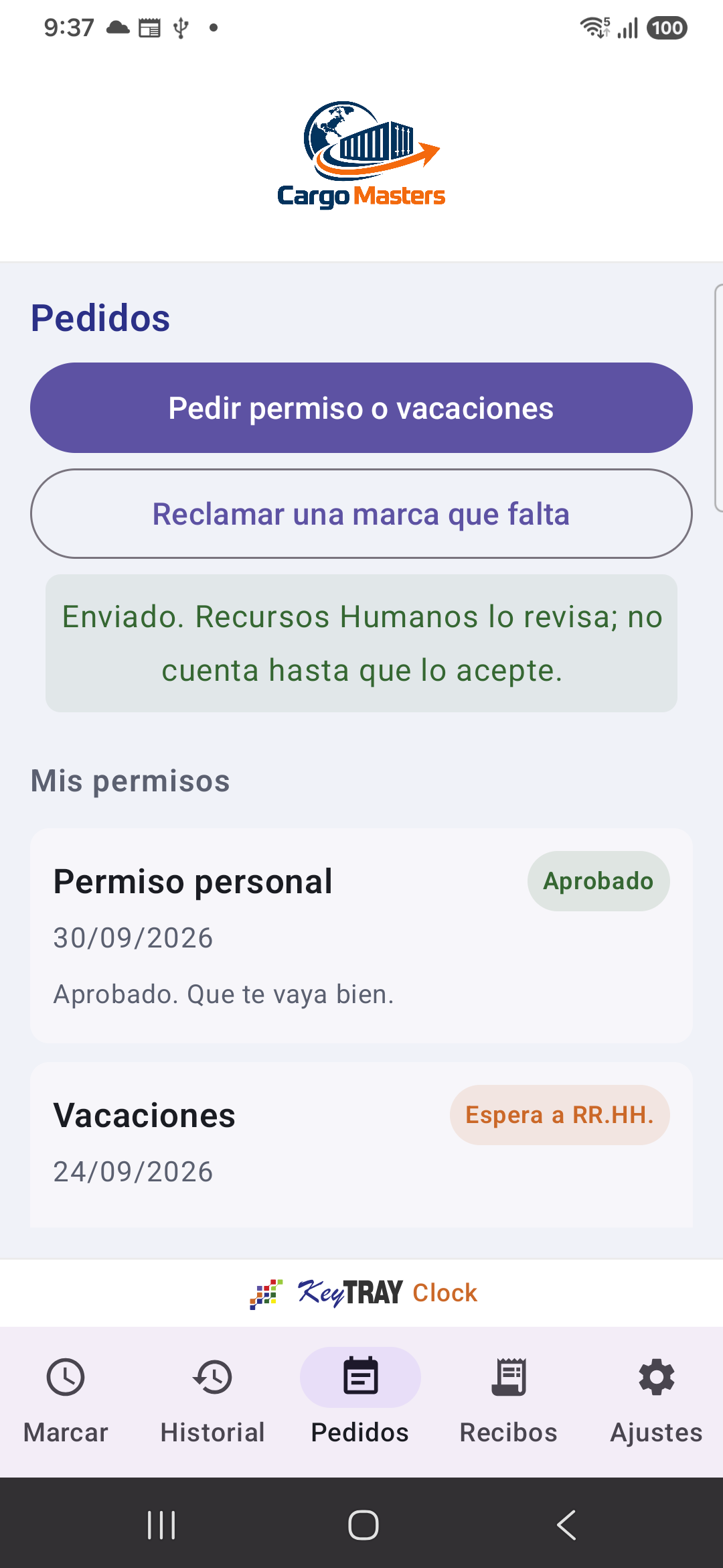 Reclamo enviado