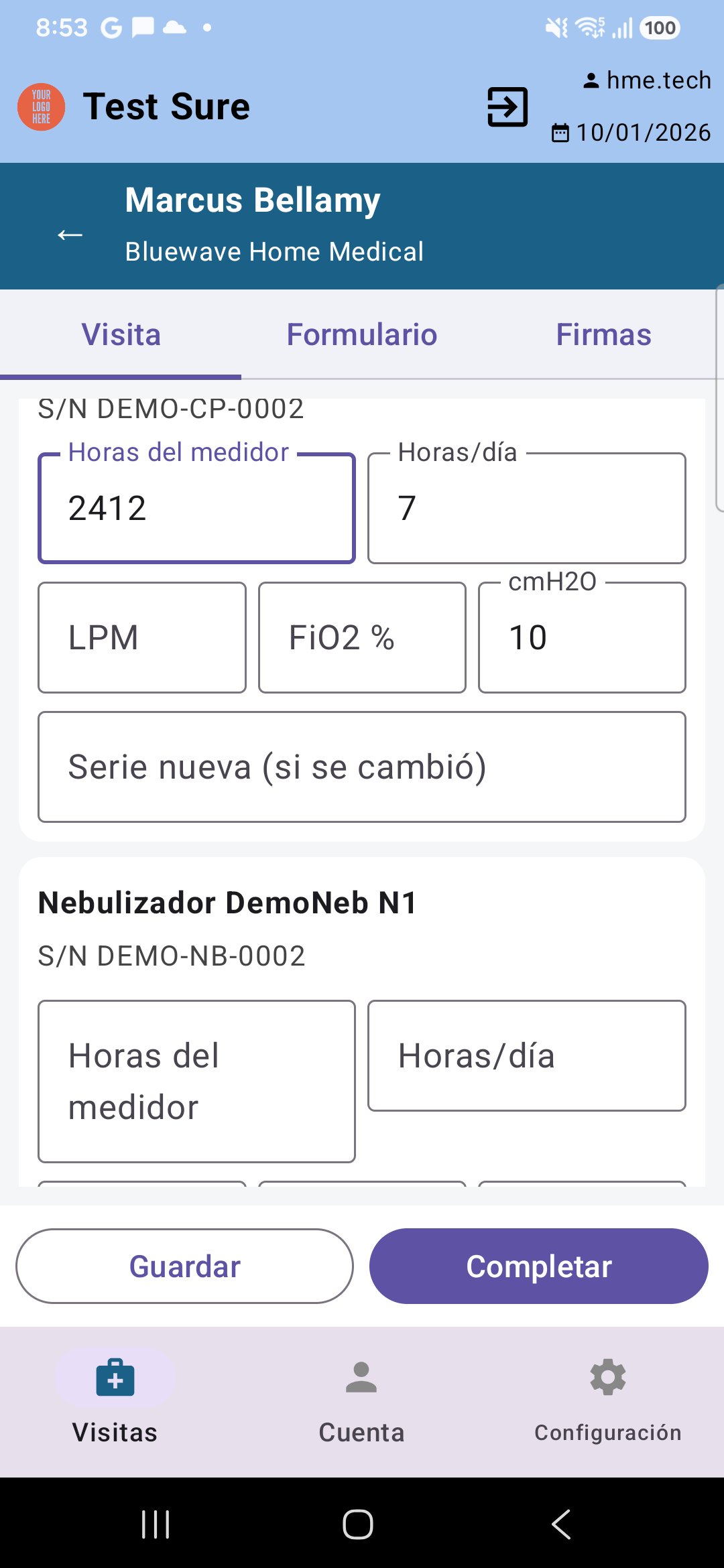 La visita en el teléfono: lecturas y servicios